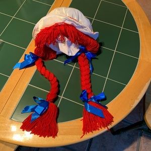 NWOT Raggedy Ann hat/wig combo